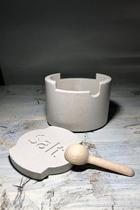 STD Beton Celery Dekoratif Tuzluk (KAŞIKLI) Klasik ürün fotoğrafı