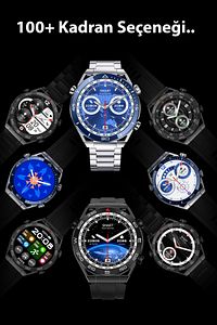 Smart Watch Dt Ultramate Elite Akıllı Saat Android Ios Uyumlu Çift Kordon Siri Nfc Gps ürün fotoğrafı