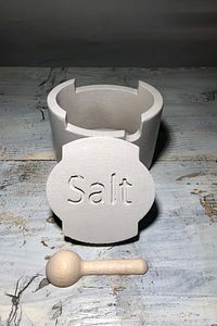 STD Beton Celery Dekoratif Tuzluk (KAŞIKLI) Klasik ürün fotoğrafı