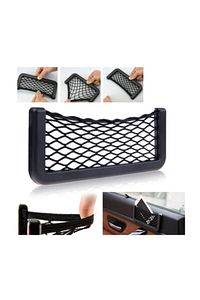 Oto Araba Torpido Telefon Ruhsat Tutucu Fileli Araç Içi Organizer Yapışkanlı File 15x8cm Düzenleyici ürün fotoğrafı