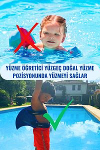 Yüzme Öğretici Yüzgeç Mavi ürün fotoğrafı
