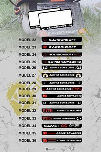 Motor Plakalık 1 Adet Takmatik Motosiklet Plakalık Kişiye Özel Plakalık ürün fotoğrafı
