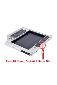 Ssd Caddy 9.5 Mm Dvd To Ssd Kızak 2 Hdd Bağlama ürün fotoğrafı