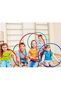 5 Adet 50 Cm Çocuk Hulahop Ritmik Cimnastik Çemberi Hulohop Cimlastik Çember ürün fotoğrafı