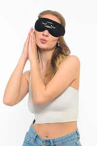 Unisex Yıkanabilir Pamuklu Uyku Maskesi Işık Önleyici Göz Bandı Uyumuyorum Gözlerimi Dinlendiriyorm ürün fotoğrafı