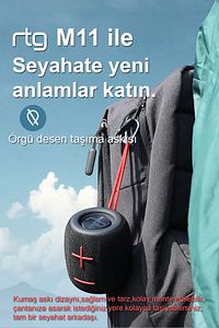 M11 Bluetooth Hoparlör Aux Sd Kart Usb Taşınabilir Ses Bombası Mavi ürün fotoğrafı
