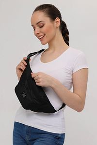Unisex Siyah 2 Bölmeli Omuz Ve Bel Çantası ürün fotoğrafı