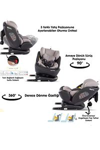 Easy Rotate 0-36 Kg Isofixli Ece R44 Oto Koltuğu ürün fotoğrafı