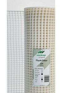 Plastik Dekoratif Bahçe Çiti / Balkon Filesi / Kedi Filesi / Çocuk Güvenlik Filesi Beyaz 1mt*5mt ürün fotoğrafı