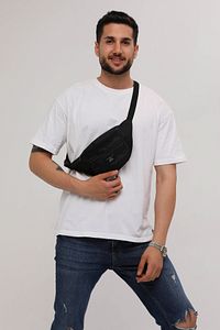 Unisex Siyah 2 Bölmeli Omuz Ve Bel Çantası ürün fotoğrafı