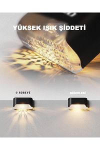 4 Adet L Solar Led Güneş Enerjili Su Geçirmez Köşebent Led Işık Merdiven Veranda Bahçe Aydınlatma ürün fotoğrafı