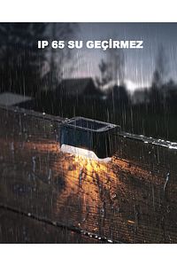 4 Adet L Solar Led Güneş Enerjili Su Geçirmez Köşebent Led Işık Merdiven Veranda Bahçe Aydınlatma ürün fotoğrafı