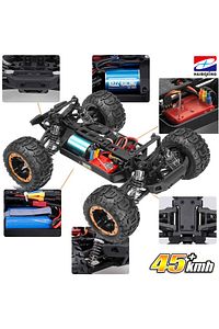 Haıboxıng Rc Uzaktan Kumandalı Model Araba 1/16 4wd Fırçasız Brushless 45 Km/h Sürat Off-road Sarı ürün fotoğrafı