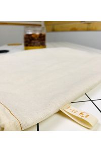 Organik Süzme Kesesi (25x25)- %100 Ağartılmamış Ham Pamuk Bitkisel Süt Yoğurt Kesesi Bez kese ürün fotoğrafı