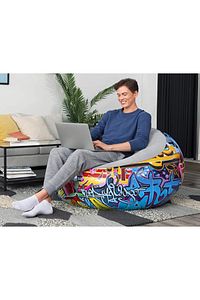 Luxury Şişme Puf Renkli Graffiti Desenli Koltuk 75075 ürün fotoğrafı