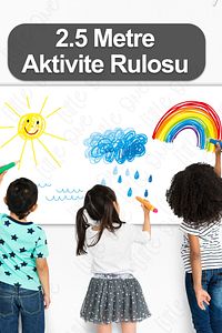 62cm X 2.5 Mt Aktivite Rulo Boyama Kağıdı - Bebek, Çocuk, Kreş, Anaokulu Için Boya Ve Çizim Rulosu ürün fotoğrafı