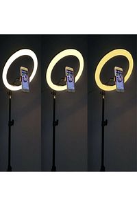 Youtuber Led Işıklı Tripod Selfie Makyaj Işığı Sürekli Ring Light 10 Inç Halka Dz66 ürün fotoğrafı