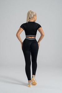 Seamless Toparlayıcı Yoga Fitness Sporcu Kısa Kollu Crop ürün fotoğrafı