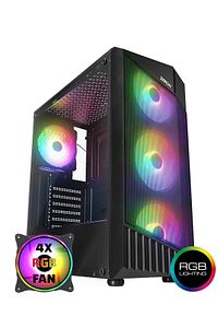 Montreal 4x120mm RGB Fanlı Mesh Panel Mid-Tower Gaming Oyuncu Bilgisayar Kasası ürün fotoğrafı