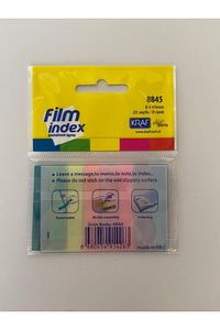 Film Index Şeffaf Plastik Ayraç 8 Renk X 25 Sayfa 8845 5'li Set ürün fotoğrafı