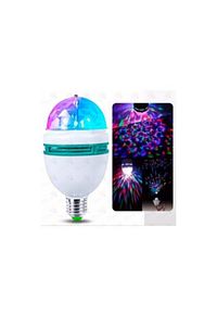 Mb Renkli Disko Ampülü Hareketli 360 Derece Dönen Disco Topu Led Disko Dönen Ampul ürün fotoğrafı
