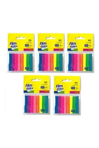 Film Index Şeffaf Plastik Ayraç 8 Renk X 25 Sayfa 8845 5'li Set ürün fotoğrafı