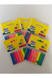 Film Index Şeffaf Plastik Ayraç 8 Renk X 25 Sayfa 8845 5'li Set ürün fotoğrafı
