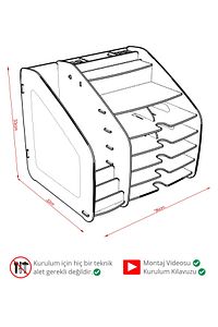 Fx-xl Modest - 6 Renk - A4 Evrak Rafı Masaüstü Organizer ürün fotoğrafı