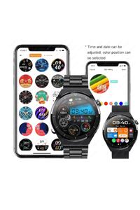 GT3 Max Smart watch Tam Ekran Akıllı Saat 1.45' 44mm 3 Kordonlu Siri Nfc Gps Ios ve Android Uyumlu ürün fotoğrafı