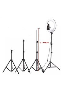Youtuber Led Işıklı Tripod Selfie Makyaj Işığı Sürekli Ring Light 10 Inç Halka Dz66 ürün fotoğrafı