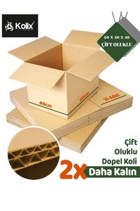 10 Adet 60x40x40 Çift Oluklu Taşıma Taşınma Karton Çeyiz Arşiv Kitap Boş Koli ürün fotoğrafı