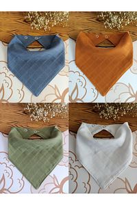 %100 Organik Müslin Çift Katlı Bebek Fuları Yakalık Mama Ve Salya Önlüğü Bez 12 Adet 40 Cm ürün fotoğrafı