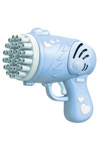 Kanal Işıklı Pilli Baloncuk Makinesi Baloncuk Tabancası Köpük Tabancası Bubble Gun Mavi ürün fotoğrafı