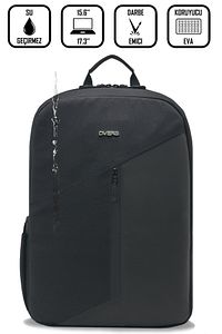 17.3-15.6 Inç Uyumlu 4 Bölmeli Korumalı Su Itici Kumaş Ve Fermuar Özellikli Laptop Sırt Çantası ürün fotoğrafı
