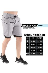 Erkek Running Hızlı Kuruma Micropoly Antrenman Halısaha Fitness Kısa Taytlı Outdoor Şort ürün fotoğrafı