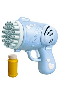 Kanal Işıklı Pilli Baloncuk Makinesi Baloncuk Tabancası Köpük Tabancası Bubble Gun Mavi ürün fotoğrafı