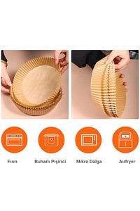 Xiaomi, Philips, Arzum, Tefal, Kumtel Uyumlu 20cm Hava Fritözü Airfryer Pişirme Kağıdı ürün fotoğrafı