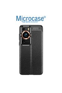 Huawei P60 / P60 Pro Leather Serisi Deri Efekt Silikon Kılıf - Siyah AL3337 ürün fotoğrafı