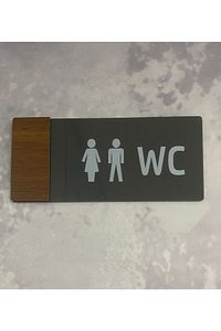 Wooden Serisi Wc Yönlendirme Tabelası ürün fotoğrafı