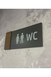 Wooden Serisi Wc Yönlendirme Tabelası ürün fotoğrafı