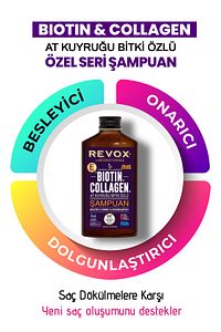 Biotin Collagen At Kuyruğu Bitki Özlü Dökülme Karşıtı, Hızlı Uzama Dolgunlaştırıcı Şampuan 2 Adet ürün fotoğrafı