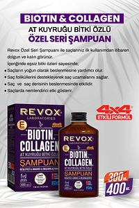 Biotin Collagen At Kuyruğu Bitki Özlü Dökülme Karşıtı, Hızlı Uzama Dolgunlaştırıcı Şampuan 2 Adet ürün fotoğrafı