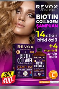 Biotin Collagen At Kuyruğu Bitki Özlü Dökülme Karşıtı, Hızlı Uzama Dolgunlaştırıcı Şampuan 2 Adet ürün fotoğrafı