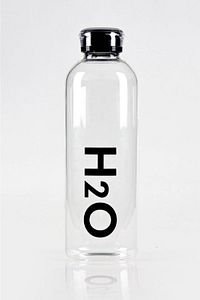 H2O Borosilikat Cam Matara 1 Lt Siyah Kılıfsız ürün fotoğrafı
