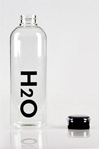 H2O Borosilikat Cam Matara 1 Lt Siyah Kılıfsız ürün fotoğrafı