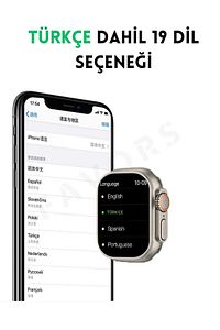 Huawei P60 Pro Uyumlu Akıllı Saat Sim Kartsız Bluetooth Bağlantılı Watch 8 Smart T800 Ultra Siyah ürün fotoğrafı