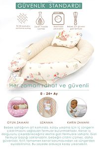 Babynest Ortopedik Bebek Yatağı, Anne Yanı Bebek Yatağı, Ergonomik Tasarım, Animal Serisi ürün fotoğrafı