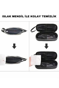 Şeffaf İki Bölmeli Makyaj Çantası ürün fotoğrafı