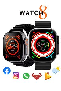 Huawei P60 Pro Uyumlu Akıllı Saat Sim Kartsız Bluetooth Bağlantılı Watch 8 Smart T800 Ultra Siyah ürün fotoğrafı