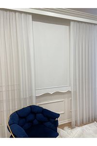 Düz Beyaz Stor Etekli Perde Güneşlik (ALÜMİNYUM KASA BORU) ürün fotoğrafı
